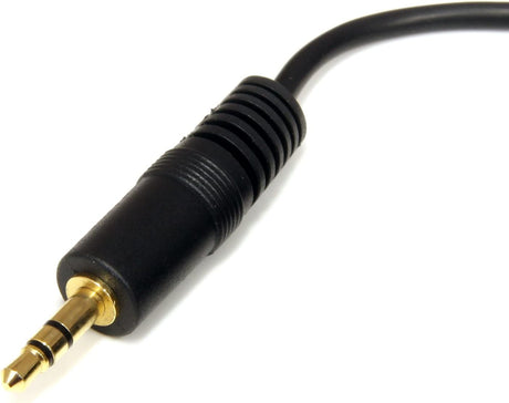 StarTech.com 6 ft. (1.8 m) 3.5mm Audio Cable - 3.5mm Audio Cable - Gold Plated Connectors - Male/Male - Aux Cable (MU6MM) Black 6 ft Standard Audio Cable