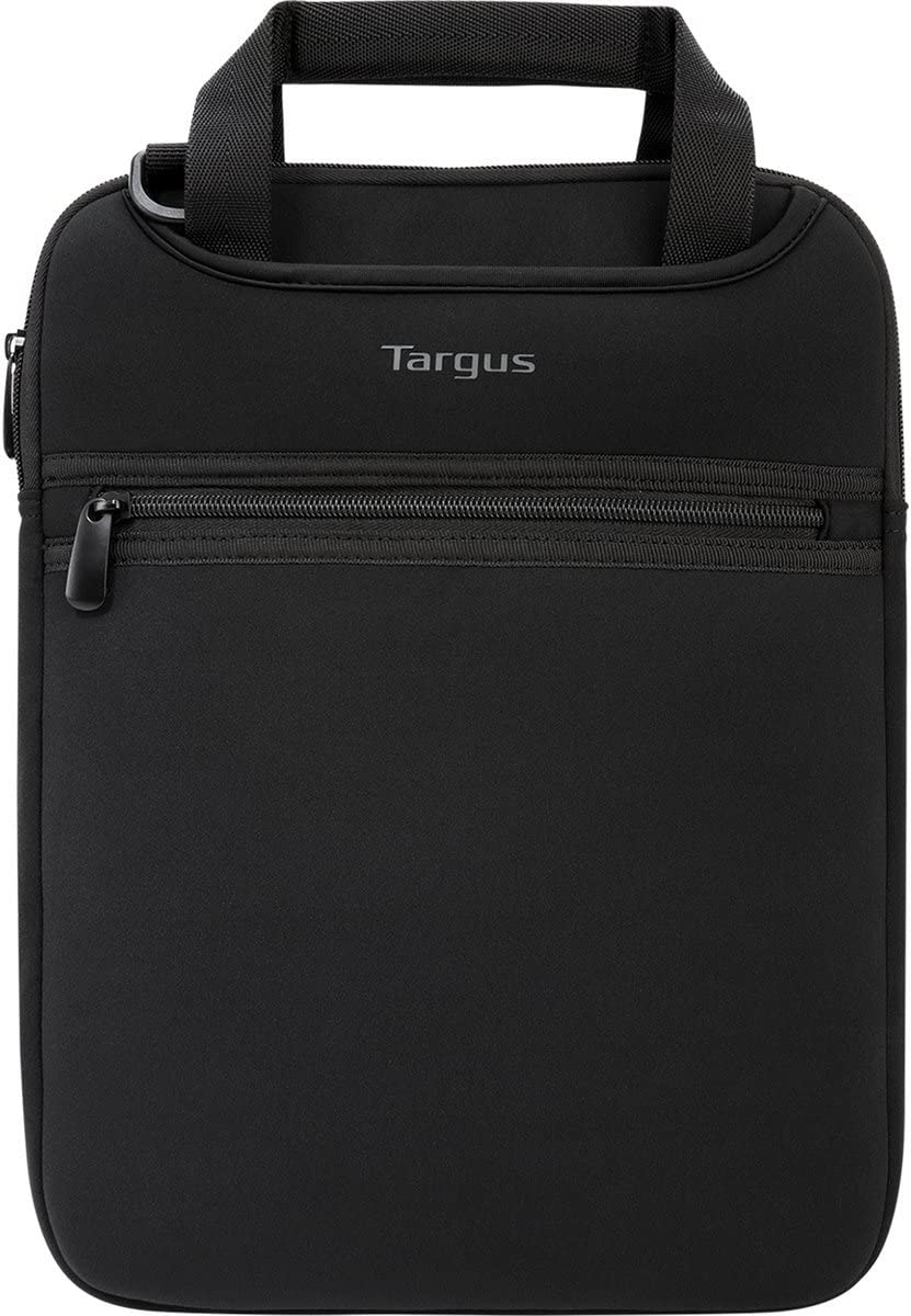 Targus Vertical Slipcase Secure Business Professional Travel Laptop Bag with Hideaway Handles, Cross Shoulder Strap, Protective Padding for 12-Inch Laptop, Black (TSS912) Slipcase 12 inch