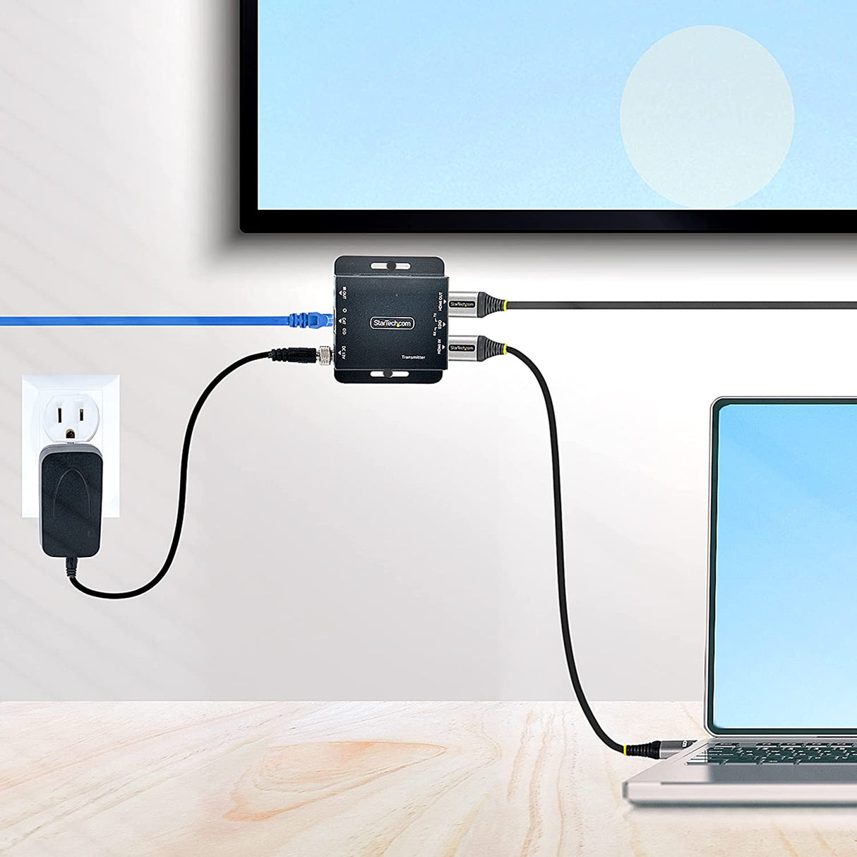 StarTech.com HDMI Extender Over CAT6/CAT5, 4K30Hz/130ft or 1080p/230ft Video Extender, HDMI Over Ethernet Extender, PoC HDMI Transmitter and Receiver Kit, IR Ext. - Local Video (EXTEND-HDMI-4K40C6P1)