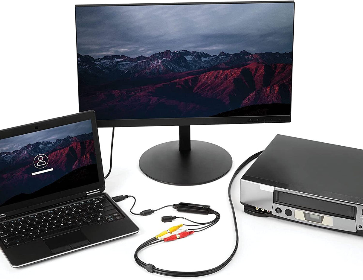 StarTech.com USB Video Capture Adapter Cable - S-Video/Composite to USB 2.0 SD Video Capture Device Cable - Twain Support - Analog to Digital Converter for Media Storage - Windows Only (SVID2USB232)