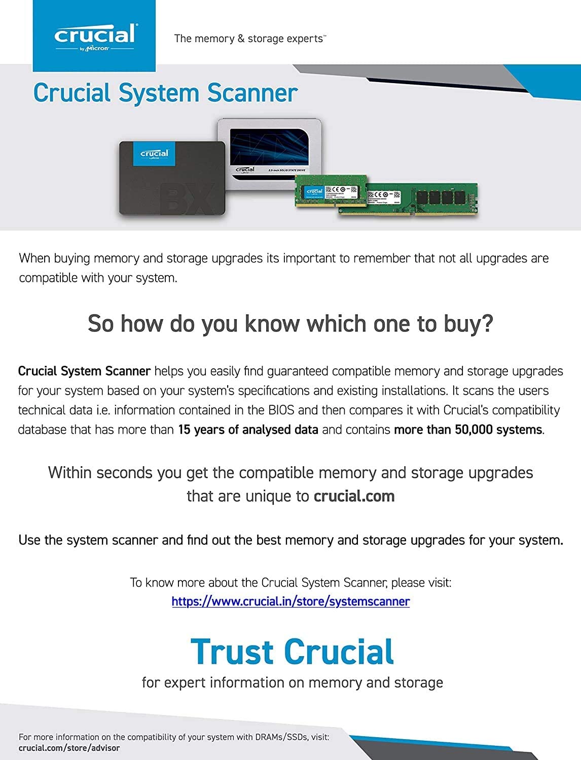 Crucial RAM 32GB DDR4 3200MHz CL22 (or 2933MHz or 2666MHz) Laptop Memory CT32G4SFD832A 32GB Single Rank 3200 MT/s Memory