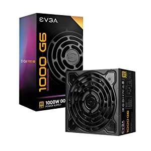 EVGA SuperNOVA 1000 G6, 80 Plus Gold 1000W, Fully Modular, Eco Mode with FDB Fan, 10 Year Warranty, Includes Power ON Self Tester, Compact 140mm Size, Power Supply 220-G6-1000-X1 1000W G6 Power Supply