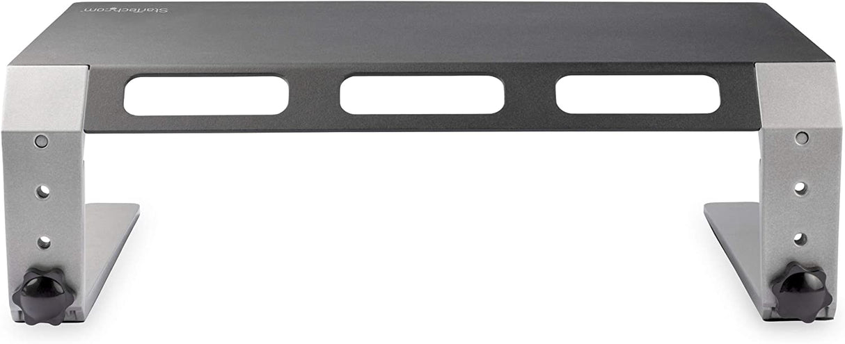 StarTech.com Monitor Riser Stand - for up to 32" Monitor - Height Adjustable - Computer Monitor Riser - Steel and Aluminum (MONSTND), Black