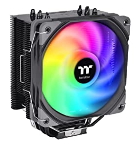 Thermaltake UX200 SE 5V Motherboard ARGB Sync 16.8 Million Colors 15 Addressable LED Intel/AMD (LGA 1700) Universal Socket Hydraulic Bearing 170W CPU Cooler CL-P105-AL12SW-A 170W AMD/Intel