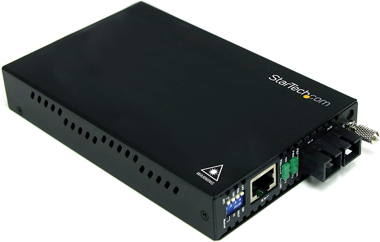 StarTech.com 10/100 Mbps Single Mode Fiber Media Converter SC - 18.6 miles/30km Over Single Mode SC Fiber (ET90110SM302) 30km | 10/100 Mbps Chassis Mount