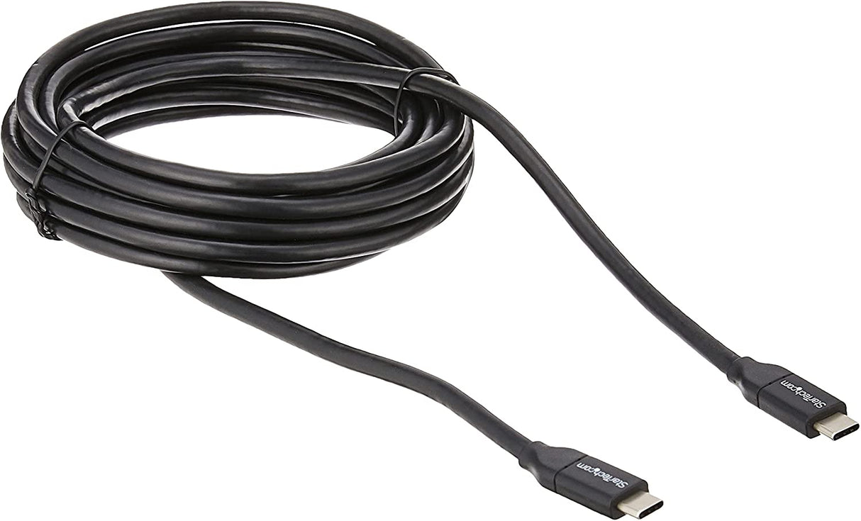 StarTech.com 4m USB C Cable w/ PD - 13ft USB Type C Cable - 5A Power Delivery - USB 2.0 USB-IF Certified - USB 2.0 Type-C Cable - 100W/5A (USB2C5C4M) Black 13 ft/ 4 m
