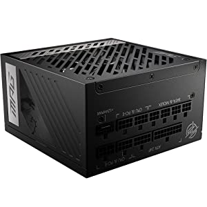 MSI MPG A1000G PCIE 5 & ATX 3.0 Gaming Power Supply - Full Modular - 80 Plus Gold Certified 1000W - 100% Japanese 105°C Capacitors - Compact Size - ATX PSU