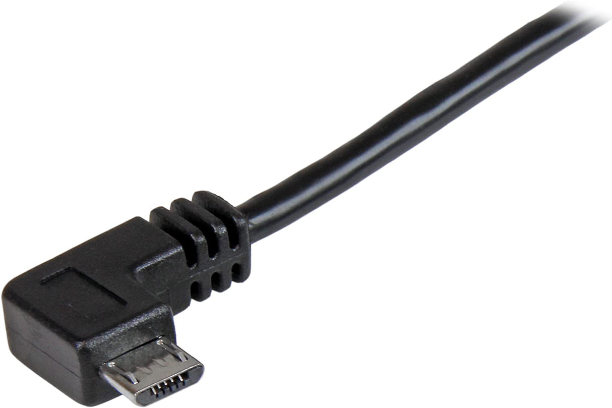 StarTech.com Right Angle Micro USB Cable – 1 ft / 0.5m – 90 degree – USB Cord – USB Charger Cable – USB to Micro USB Cable (USBAUB50CMRA) 1.5ft / 45cm Right Angled Connector