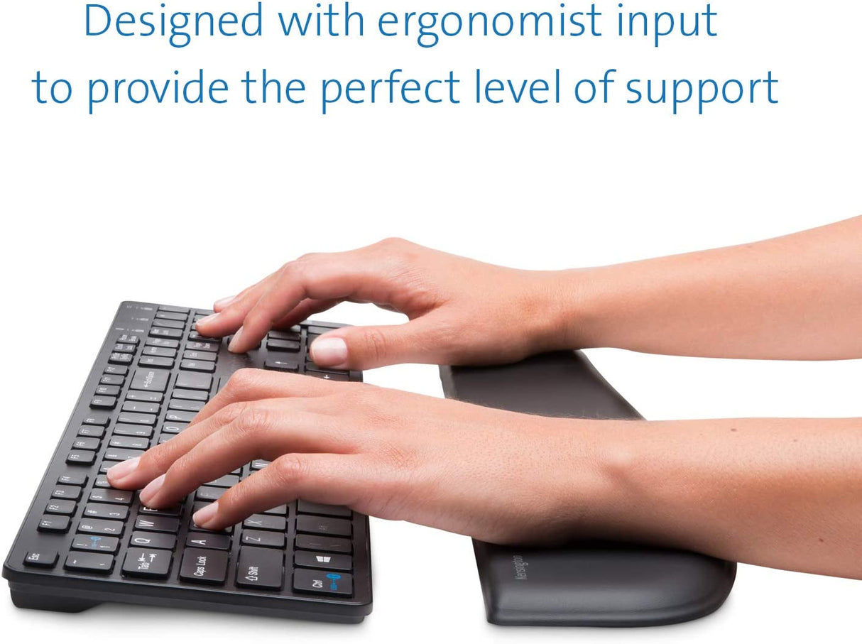 Kensington ErgoSoft Wrist Rest for Slim Keyboards, Black (K52800WW) Keyboard Wrist Rest Slim