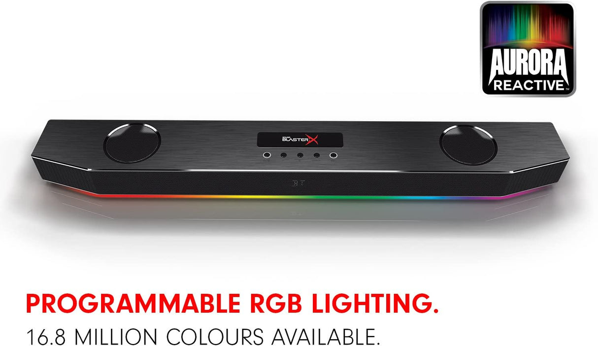 Creative Sound BlasterX Katana Multi-Channel Surround Gaming and Entertainment Soundbar - Hardware Processing, Supports Dolby Digital 5.1 Decoding, Bluetooth-Enabled, for PC, Mac, PS4, and Other Consoles