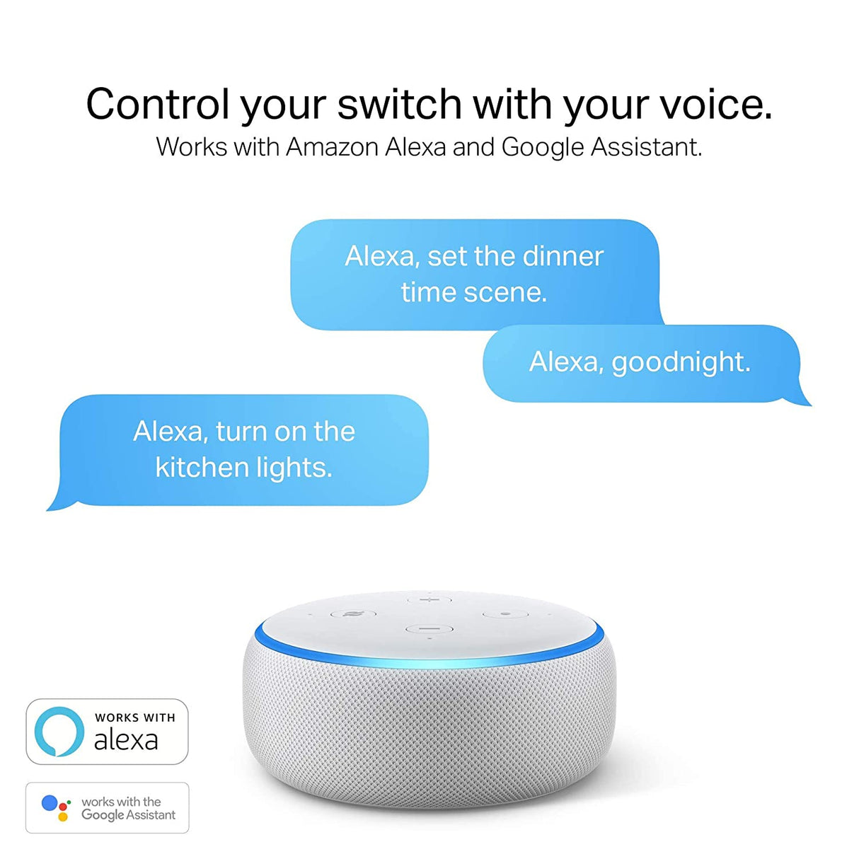 Kasa Smart Dimmer Switch HS220P3, Single Pole, Needs Neutral Wire, 2.4GHz Wi-Fi Light Switch Works with Alexa and Google Home, UL Certified,, No Hub Required, 3-Pack Dimmer 3-Pack