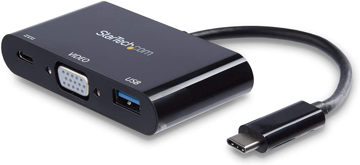 StarTech.com USB-C VGA Multiport Adapter - USB-A Port - with Power Delivery (USB PD) - USB C Adapter Converter - USB C Dongle (CDP2VGAUACP) 1x USB-A 3.0 | VGA