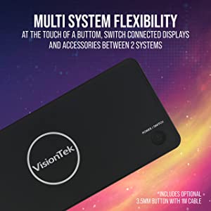 VisionTek VT2900 USB-C KVM Docking Station with 100W Power Delivery – Dual Monitor KVM Switch with HDMI, DisplayPort, USB-A, USB-C – Compatible with MacBook/Dell/HP/Lenovo/Surface Laptops - 901532