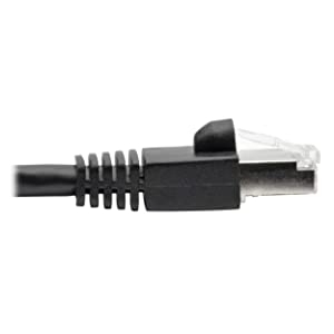 Tripp Lite Cat6a 10G Ethernet Cable, Snagless Molded STP Network Patch Cable (RJ45 M/M), Black, 6 Feet / 1.8 Meters, Manufacturer's Warranty (N262-006-BK) Black 6 Feet STP