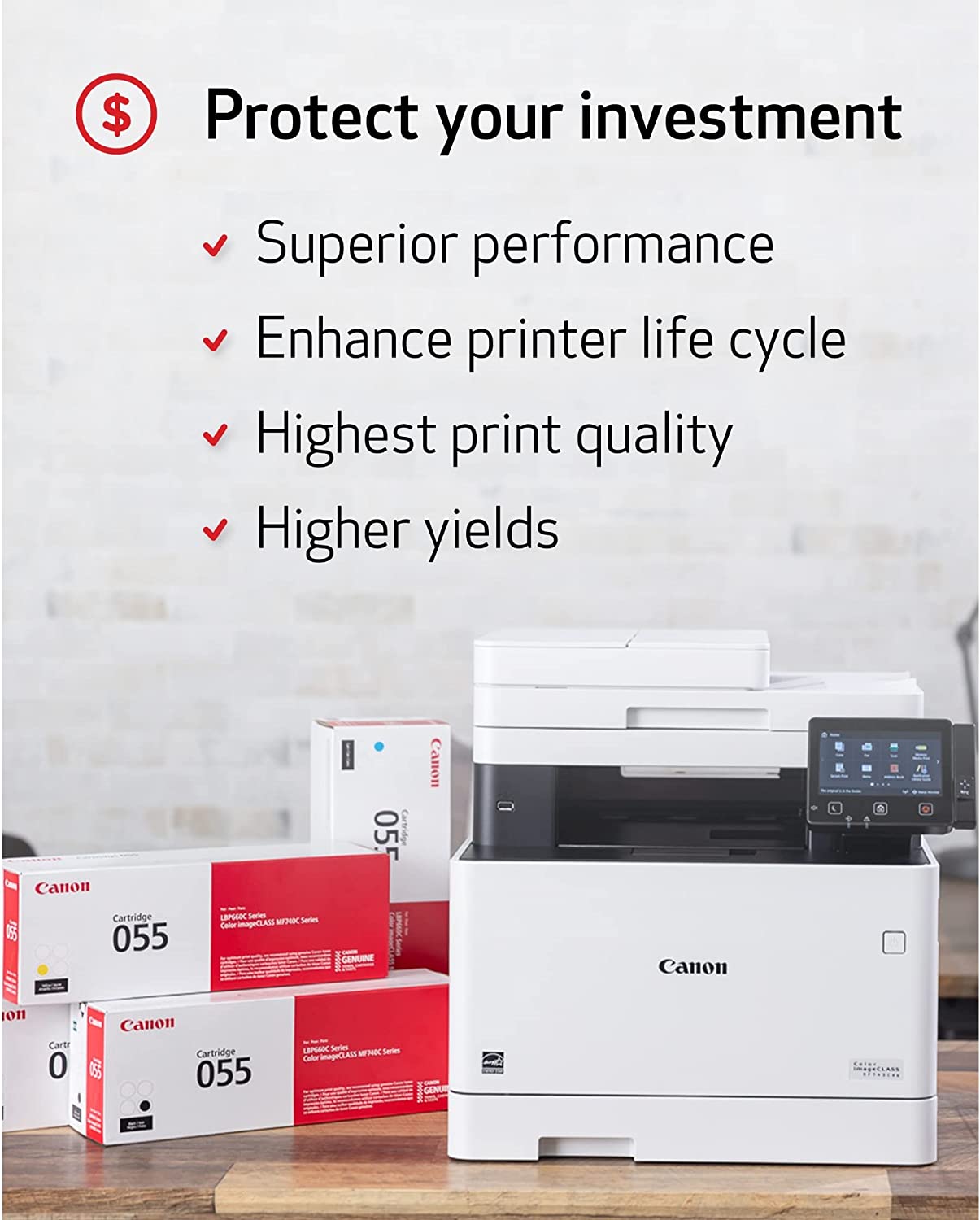 Canon® 055 Black Toner Cartridge, 3016C001 Black Standard