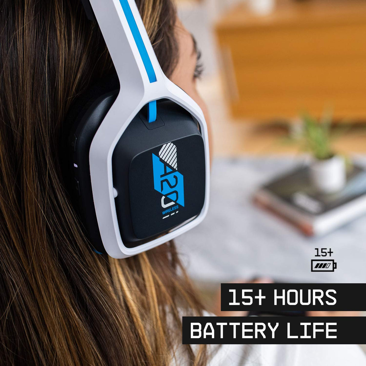ASTRO Gaming A20 Wireless Headset Gen 2 for PlayStation 5, PlayStation 4, PC & Mac - White/Blue PS5, PS4, PC/Mac Headset Only