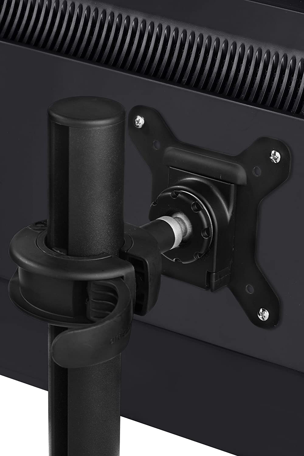 Atdec SD-DP-750 Spacedec Donut Pole Mount with Quick Release Mechanism and 75x75/100x100mm VESA Support, 29.5-Inch, Black Medium