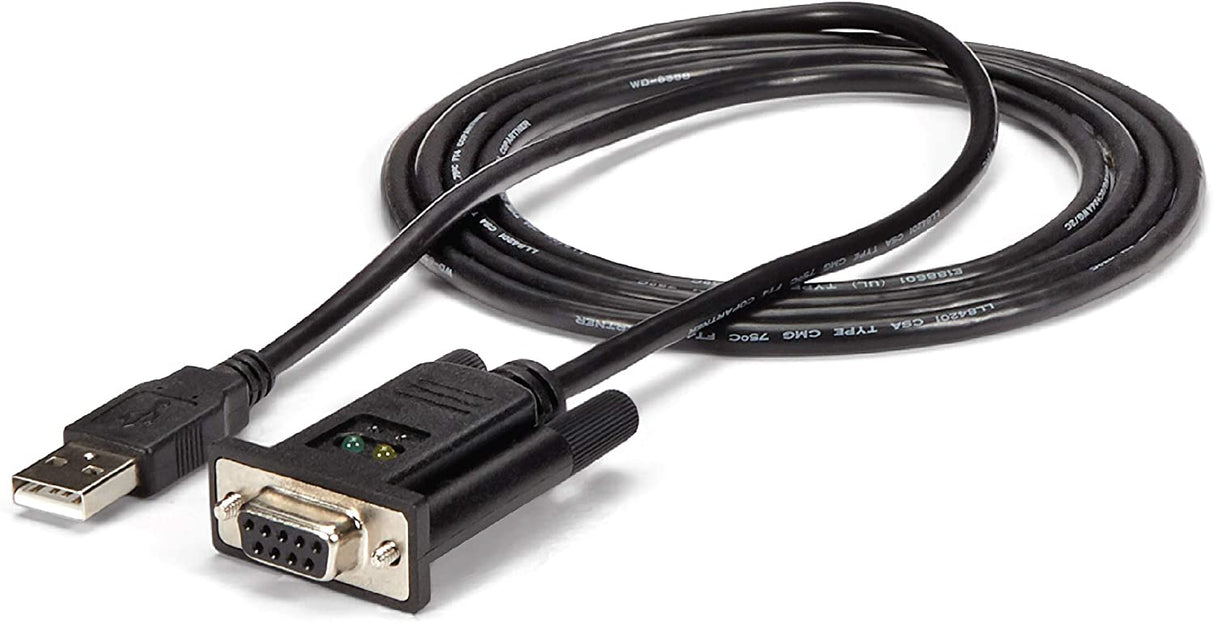 StarTech.com USB to Serial RS232 Adapter - DB9 Serial DCE Adapter Cable with FTDI – Null Modem - USB 1.1 / 2.0 – Bus-Powered (ICUSB232FTN) 921.6 Kbps / Null Modem Null Modem
