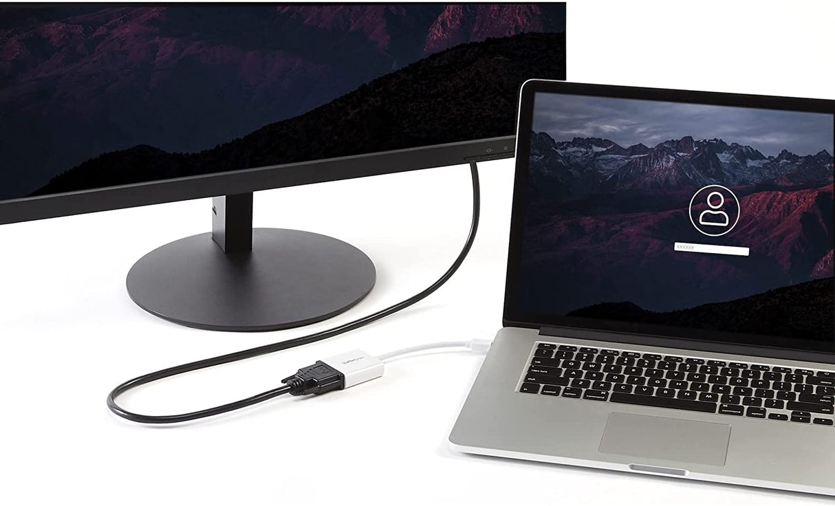 StarTech.com Mini DisplayPort to DVI Adapter - Mini DP to DVI-D Converter - 1080p Video - mDP or Thunderbolt 1/2 Mac/PC to DVI Monitor - mDP 1.2 to DVI Single-Link Adapter Dongle - White (MDP2DVIW)