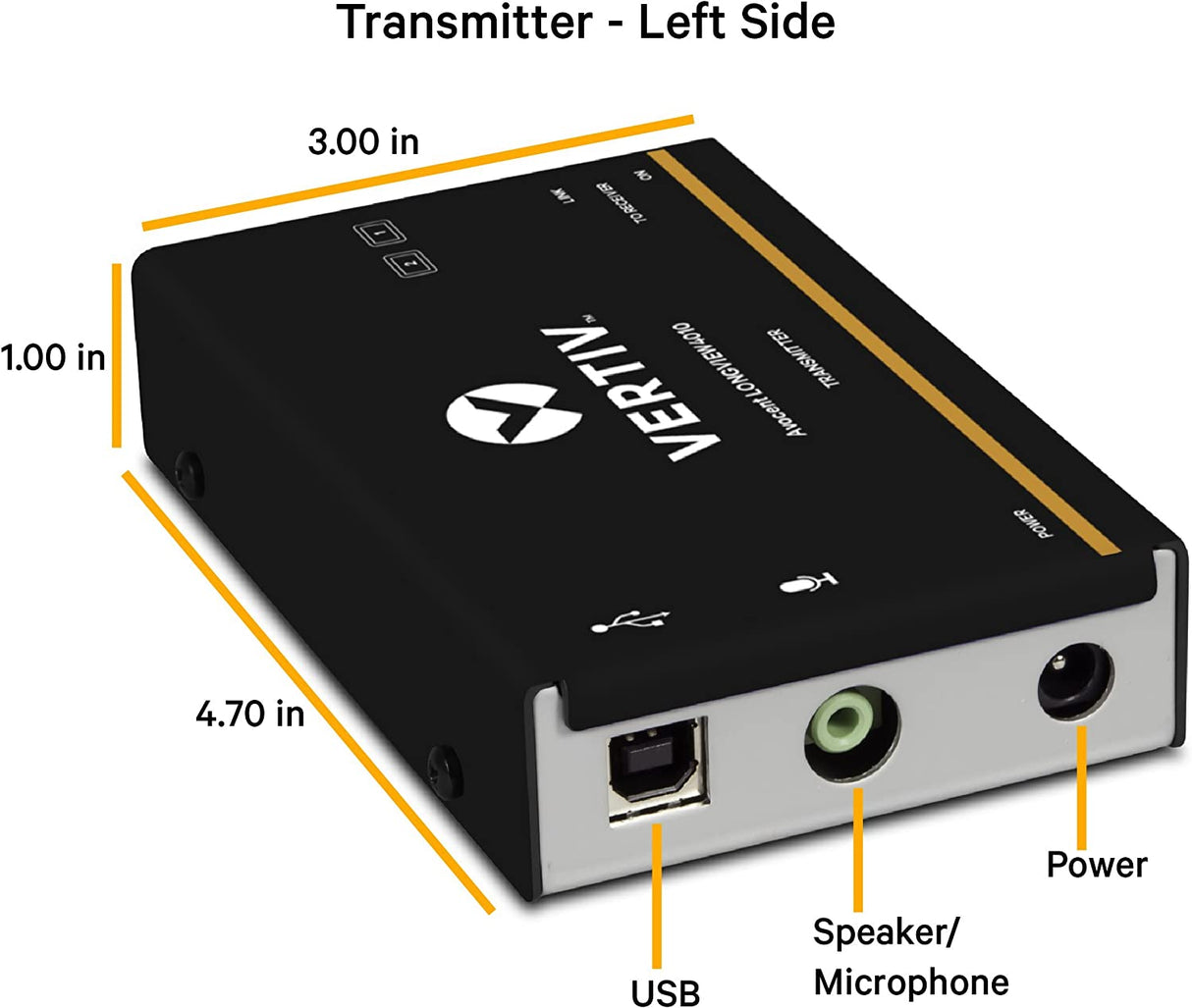 Vertiv Avocent LV 4010P High-Performance HD KVM Extender Kit with Receiver & Transmitter, VGA, Single Monitor, Extend up to 50 m. / 164 ft. (4010P) 165 ft Single