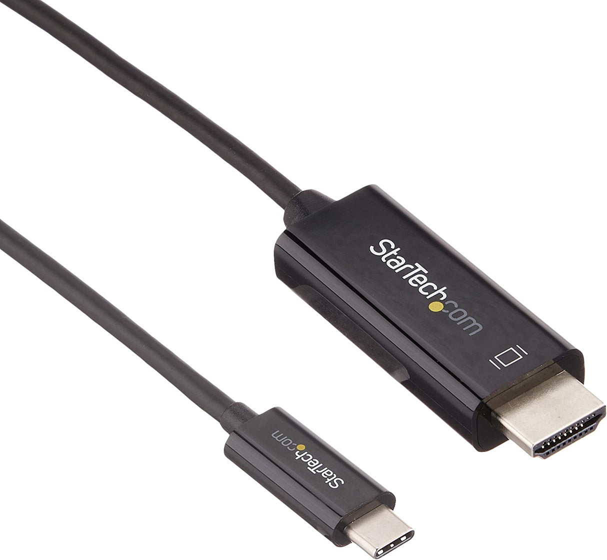 StarTech.com 3ft (1m) USB C to HDMI Cable - 4K 60Hz USB Type C to HDMI 2.0 Video Adapter Cable - Thunderbolt 3 Compatible - Laptop to HDMI Monitor/Display - DP 1.2 Alt Mode HBR2 - Black (CDP2HD1MBNL) 3 ft / 1 m Black
