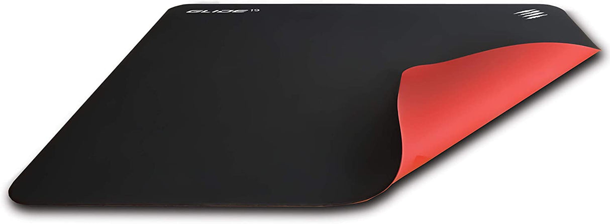 Mad Catz The Authentic G.L.I.D.E. 19 High Performance Gaming Mouse Pad Water Resistant Gaming Surface With Heat Bonded Edges And Non-Slip Silicone Base 12.4 x 15.4 in, Black Medium (0.1" x 15.4" x 12.4")