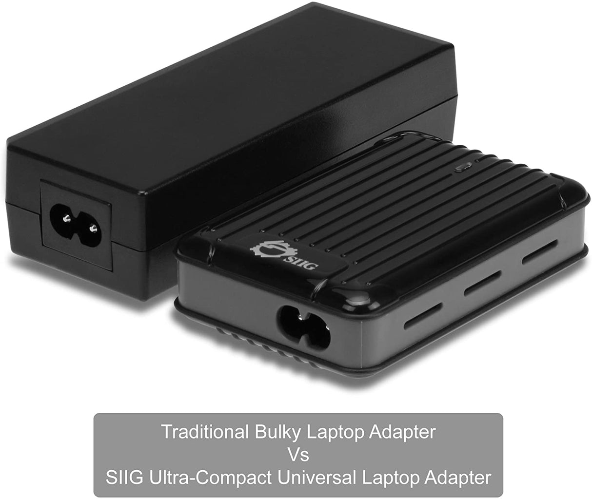 SIIG (AC-PW1212-S1) Ultra-Compact Universal Laptop Power Adapter -90W for Samsung Sony Dell HP Lenovo IBM Acer Gateway Acer Fujitsu Toshiba Liteon Delta Compaq,BLACK