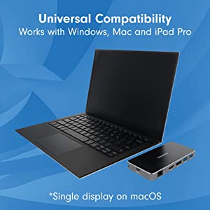 VisionTek VT350 Portable USB-C Docking Station with Power Passthrough