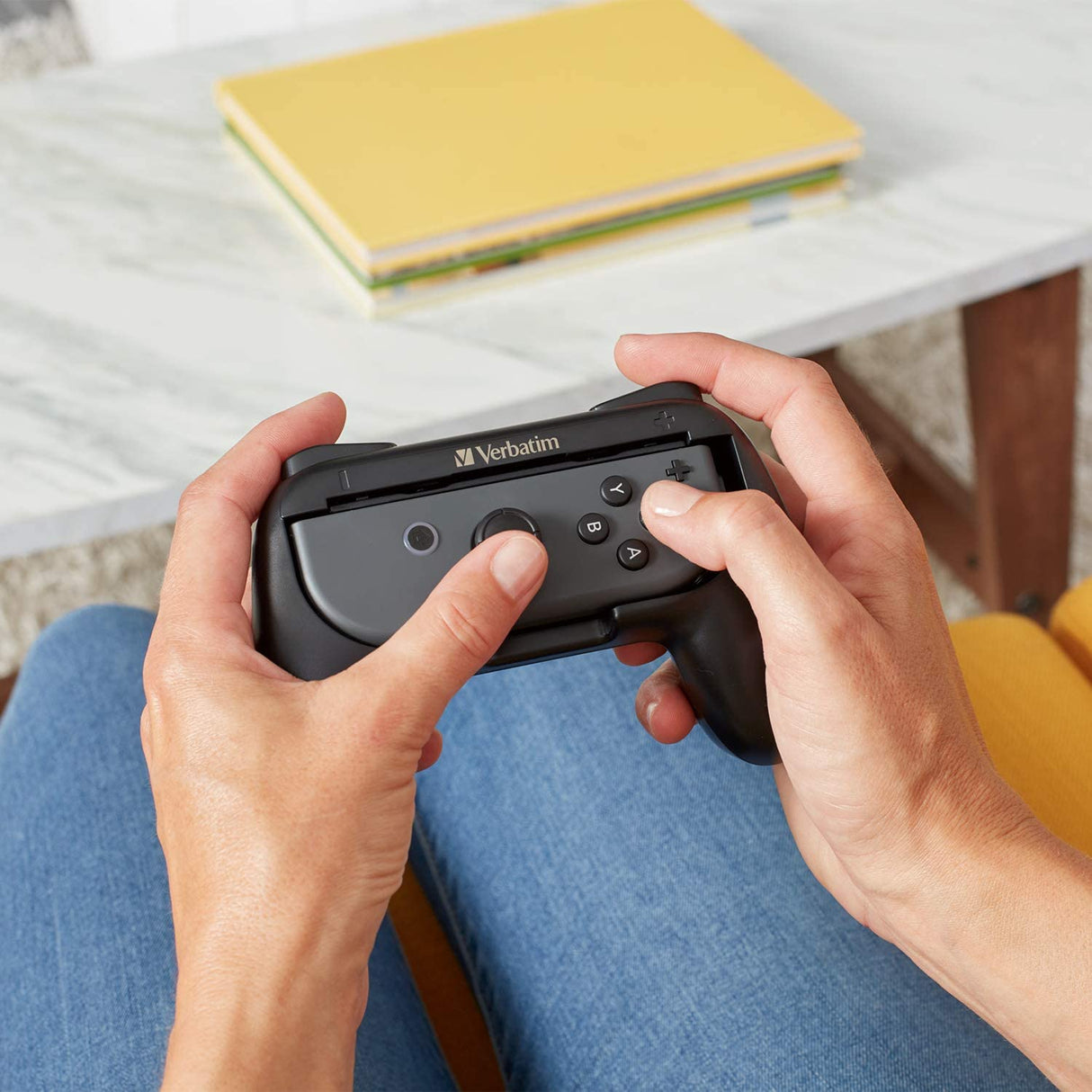 Verbatim Controller Grips for use with Nintendo Switch Joy-Con Controllers – Black