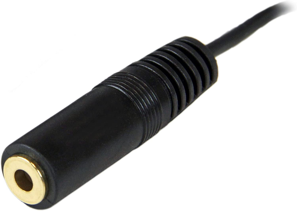 StarTech.com 12 ft. (3.7 m) 3.5mm Audio Extension Cable - PC Speaker Extension Audio Cable - Strain Relief - Black - Aux Cable (MU12MF) 12 ft / 3.5m Standard