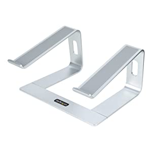 StarTech.com Laptop Stand for Desk, Supports 5kg/11lb, Aluminum, Silver, Ergonomic Laptop Riser, Portable Laptop Holder, Computer Stand for MacBook Air/Pro, Dell XPS, Lenovo (Laptop-Stand-Silver)