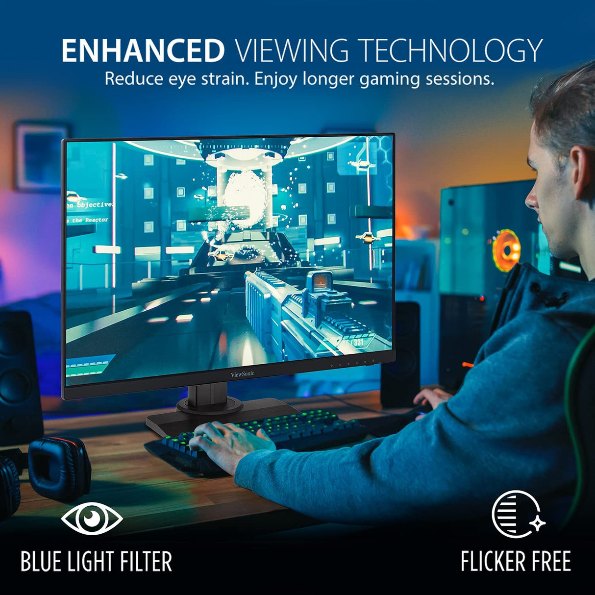 ViewSonic OMNI XG2431 24 Inch 1080p 1ms 240Hz Gaming Monitor with AMD FreeSync Premium, Advanced Ergonomics, Eye Care, HDMI and DisplayPort for Esports 24-Inch 1080p 240Hz