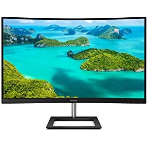 Philips 272E1CA 27" Curved Frameless Monitor, Full HD 1080P, 100% sRGB, Adaptive-Sync, Speakers, VESA, 4Yr Advance Replacement Warranty