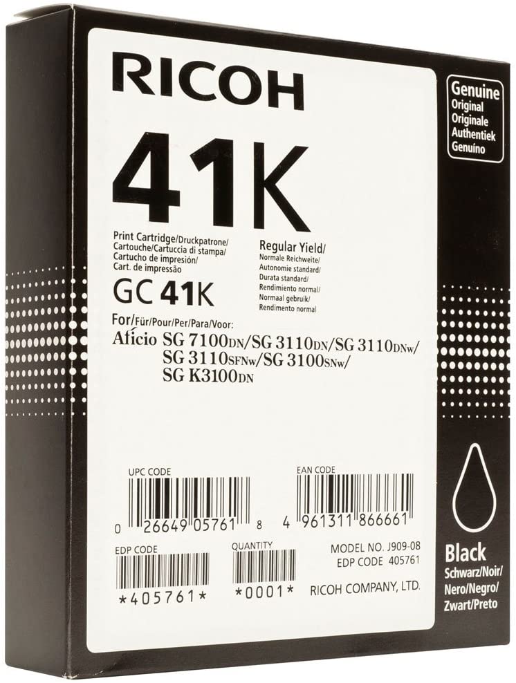 RIC405761 - Ricoh SG 3110DN Bk Ink 2.5k Yd
