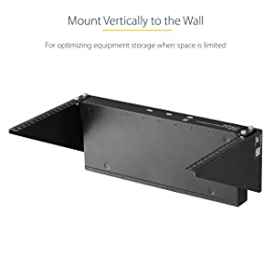 StarTech.com 6U Wall Mount Patch Panel Bracket – 19 in – Steel - Vertical Mounting Bracket for Networking and Data Equipment (RK619WALLV) 6U Bracket