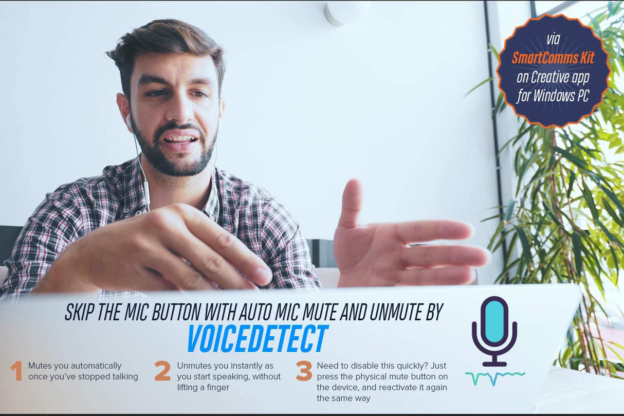 Creative Sound Blaster Play! 4 Hi-res External USB-C DAC and Sound Adapter Ft. VoiceDetect Auto Mic Mute/Unmute, Two-Way Noise Cancellation, Bass Boost/Dynamic EQs, for Video Calls on Windows PC With Auto Mute and Two-way Noise Cancellation