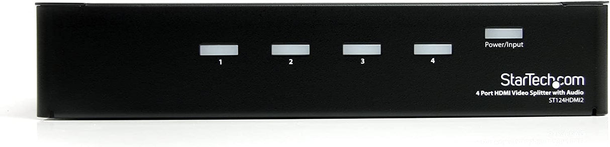 StarTech.com HDMI Splitter 1 In 4 Out - 1080p - 4 Port -Mounting Brackets - 1.3 Audio - HDMI Multi Port - HDMI Audio Splitter (ST124HDMI2) Black