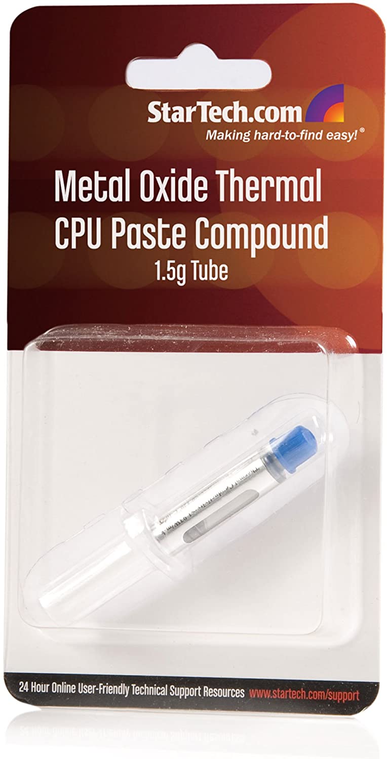 StarTech.com 1.5g Metal OxIDE Thermal CPU Paste Compound Tube for Heatsink - cpu paste - thermal compound - thermal grease (SILVGREASE1)