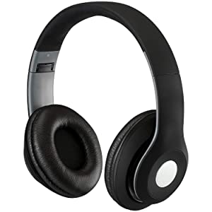 iLive IAHB48MB Bluetooth Over-The-Ear Headphones with Microphone (Matte Black)