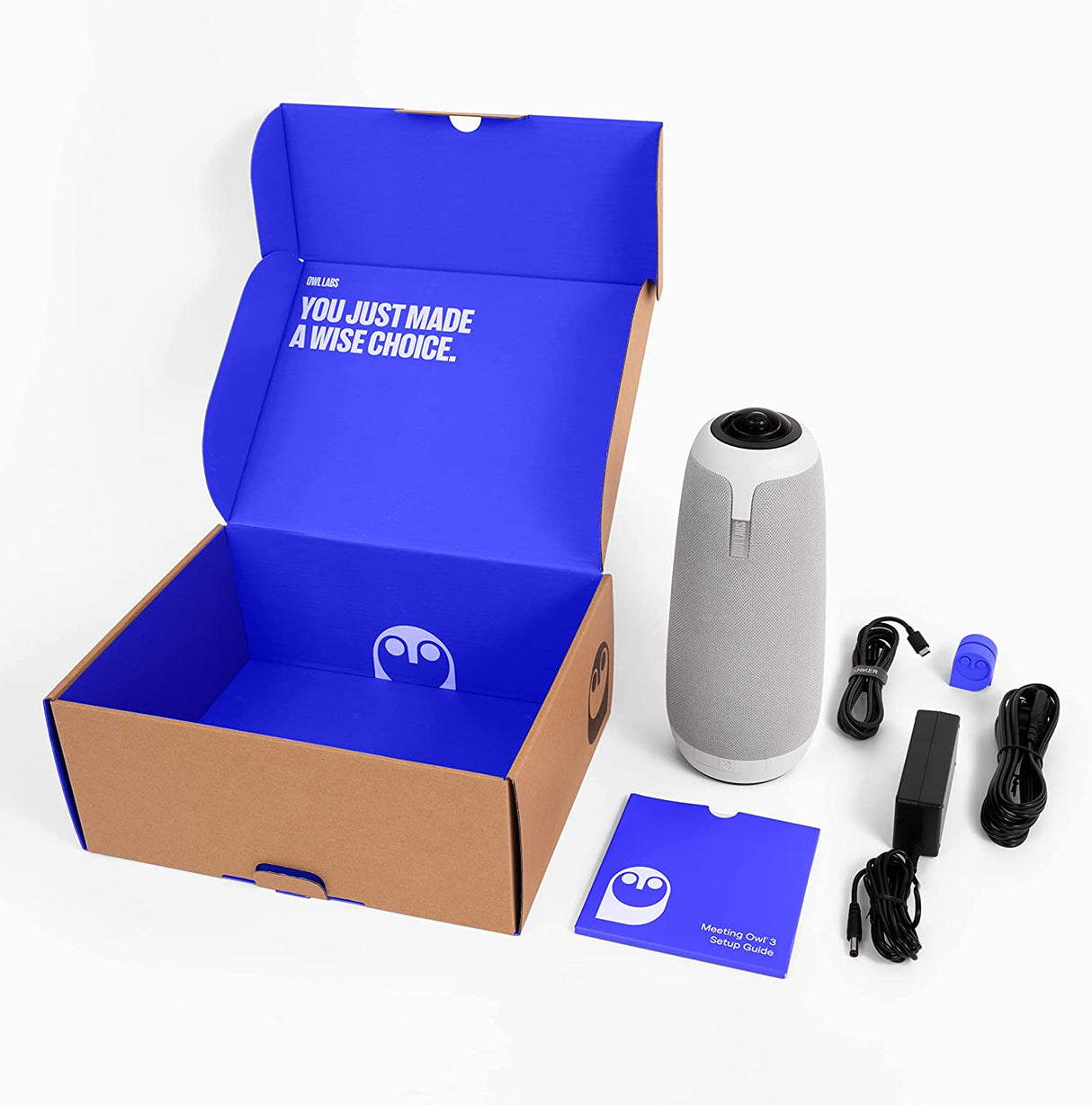 Owl labs Meeting Owl 3 (Next Gen) 360-Degree, 1080p HD Smart Video Conference Camera, Microphone, and Speaker (Automatic Speaker Focus & Smart Zooming) Meeting Owl 3 - Next Gen