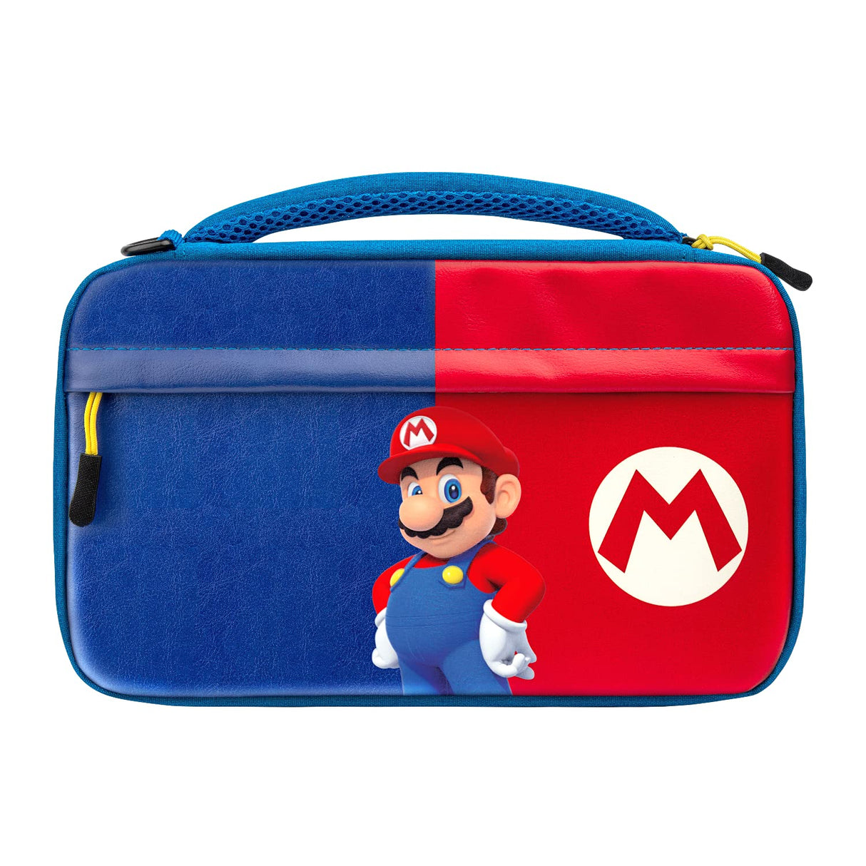 PDP Gaming Officially Licensed Switch Commuter Case - Mario - Semi-Hardshell Protection - Protective PU Leather - Holds 14 Games & Console - Works with Switch OLED & Lite - Perfect for Kids / Travel Power Pose Mario