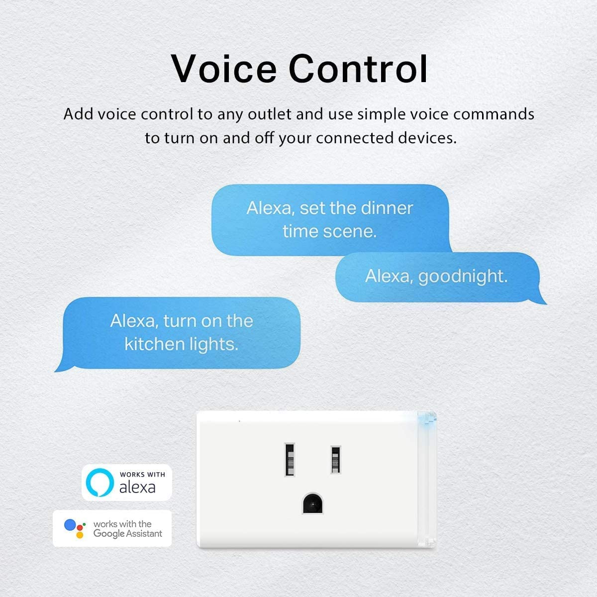 Kasa Smart Plug HS103P4, Smart Home Wi-Fi Outlet Works with Alexa, Echo, Google Home & IFTTT, No Hub Required, Remote Control, 15 Amp, UL Certified, 4-Pack, White Mini 4-Pack