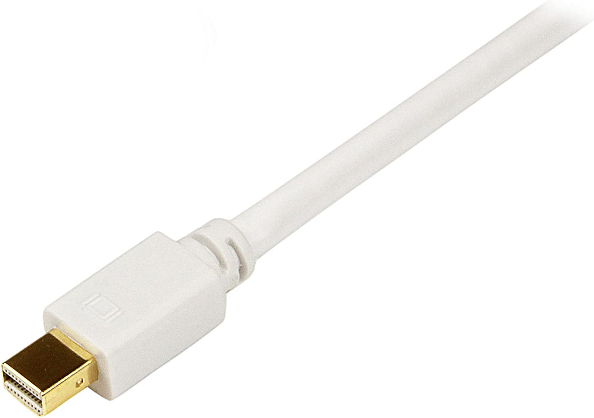 StarTech.com 6 ft Mini DisplayPort to DVI Adapter Cable - Mini DP to DVI Video Converter - MDP to DVI Cable for Mac / PC 1920x1200 - White (MDP2DVIMM6W) 6 ft / 2m White