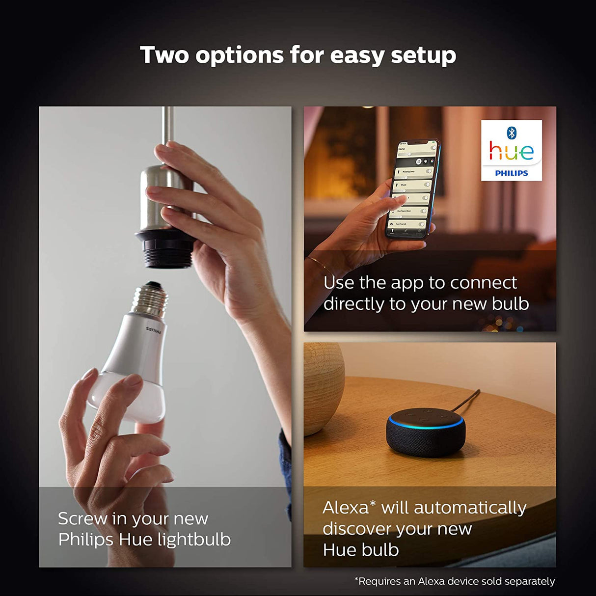 Philips Hue 548800 Huew 6W GU10 2P Ca Blurbs, A Certified for Humans Device , White 2 Count (Pack of 1) GU10 Bulb