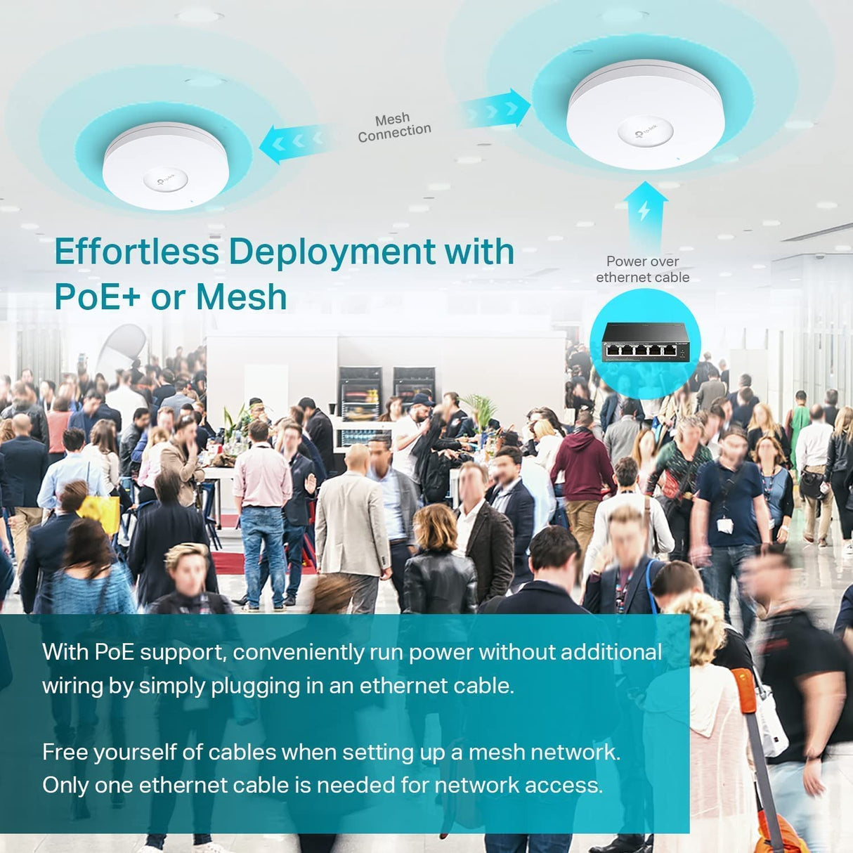 TP-Link EAP670 | Omada WiFi 6 AX5400 Wireless 2.5G Ceiling Mount Access Point | Support Mesh, OFDMA, Seamless Roaming, HE160 & MU-MIMO | SDN Integrated | Cloud Access & Omada App | PoE+ Powered