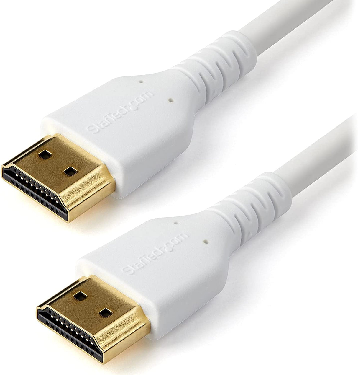 StarTech.com 3ft (1m) Premium Certified HDMI 2.0 Cable with Ethernet - Durable High Speed UHD 4K 60Hz HDR - Rugged M/M HDMI Cord with Aramid Fiber - TPE - Ultra HD Monitors, TVs & Displays (RHDMM1MPW) White 3 ft/1m