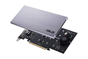 ASUS Hyper M.2 X16 PCIe 3.0 X4 Expansion Card V2 Supports 4 NVMe M.2 (2242/2260/2280/22110) Upto 128 Gbps for Intel VROC and AMD Ryzen Threadripper NVMe Raid