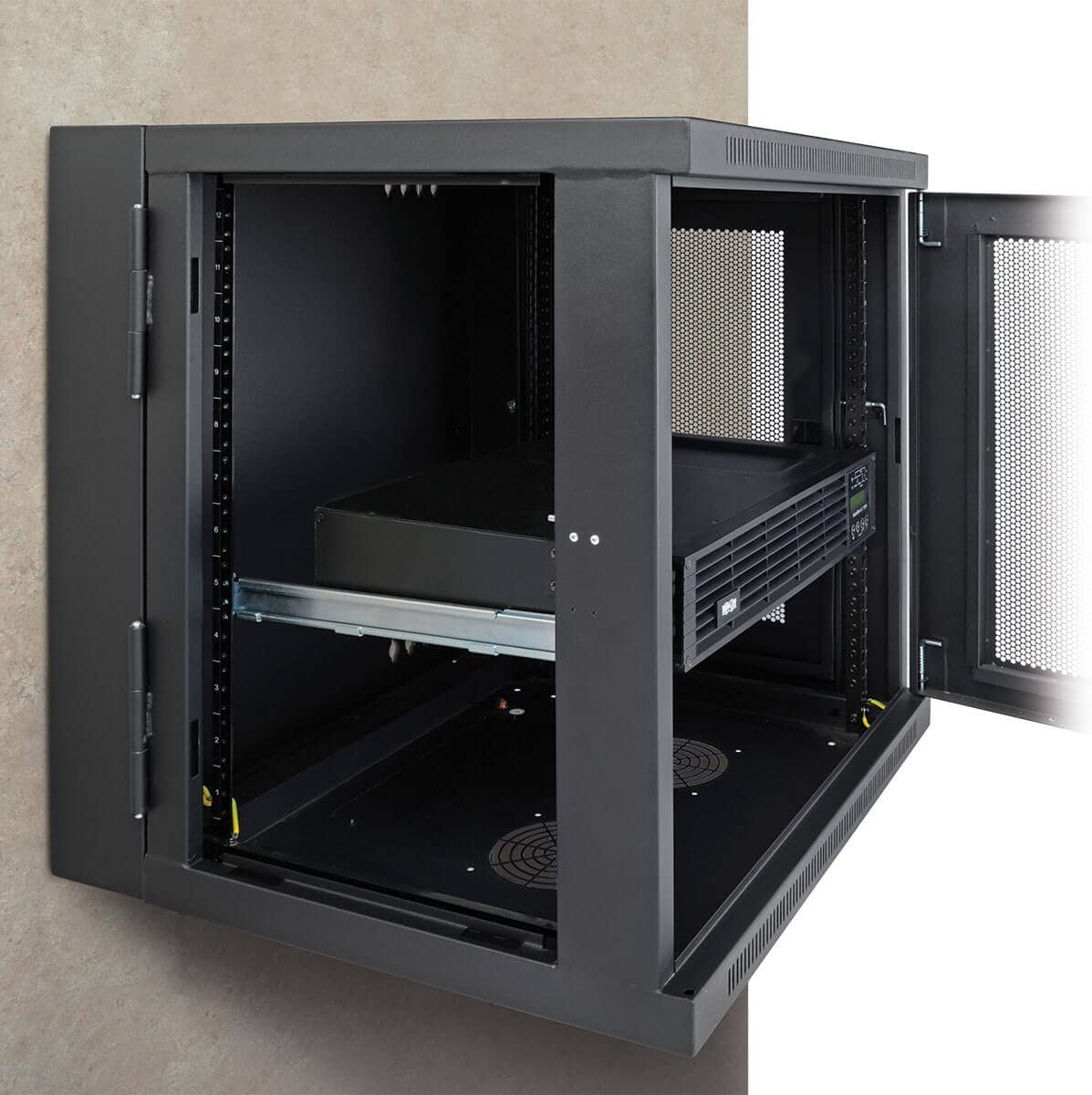 Tripp Lite 4-Post Rack-Mount Shelf Kit Universal for Wallmount Racks 1U (4POSTRAILKITWM), Silver