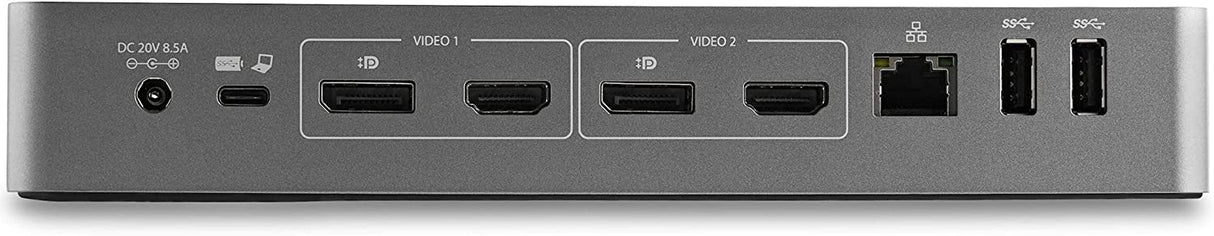 StarTech.com USB-C & USB-A Dock - Hybrid Universal Laptop Docking Station with 100W Power Delivery - Dual Monitor 4K 60Hz HDMI & DisplayPort - 4X USB 3.1 Gen 1 Hub, GbE - Windows & Mac (DK30C2DPEP)