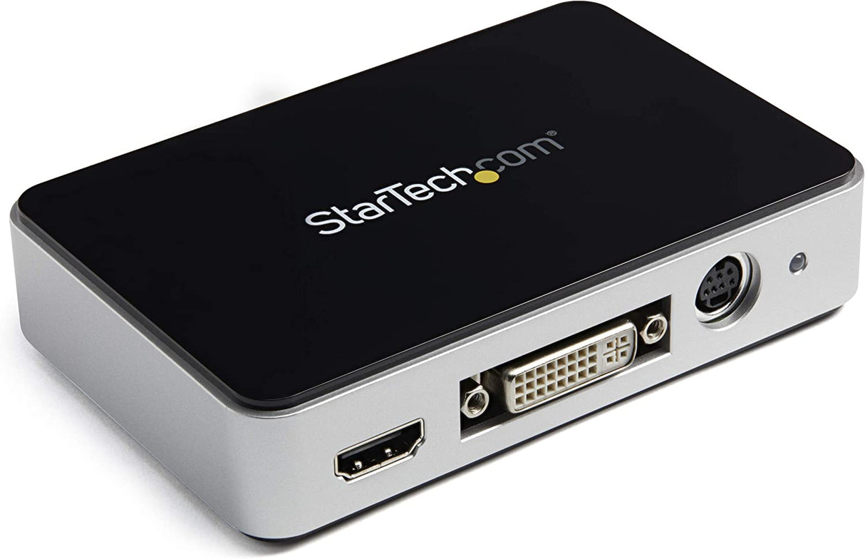 StarTech.com HDMI Video Capture Device - 1080p - 60fps Capture Card - USB Video Recorder - with HDMI DVI VGA (USB3HDCAP) Black